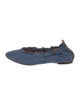 Lanvin Denim Raw-Edge Trim Ballet Flats