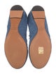 Lanvin Denim Raw-Edge Trim Ballet Flats