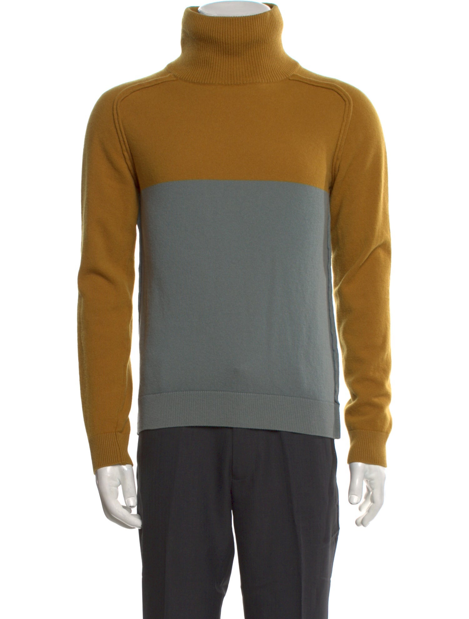 Lanvin Colorblock Pattern Turtleneck Pullover