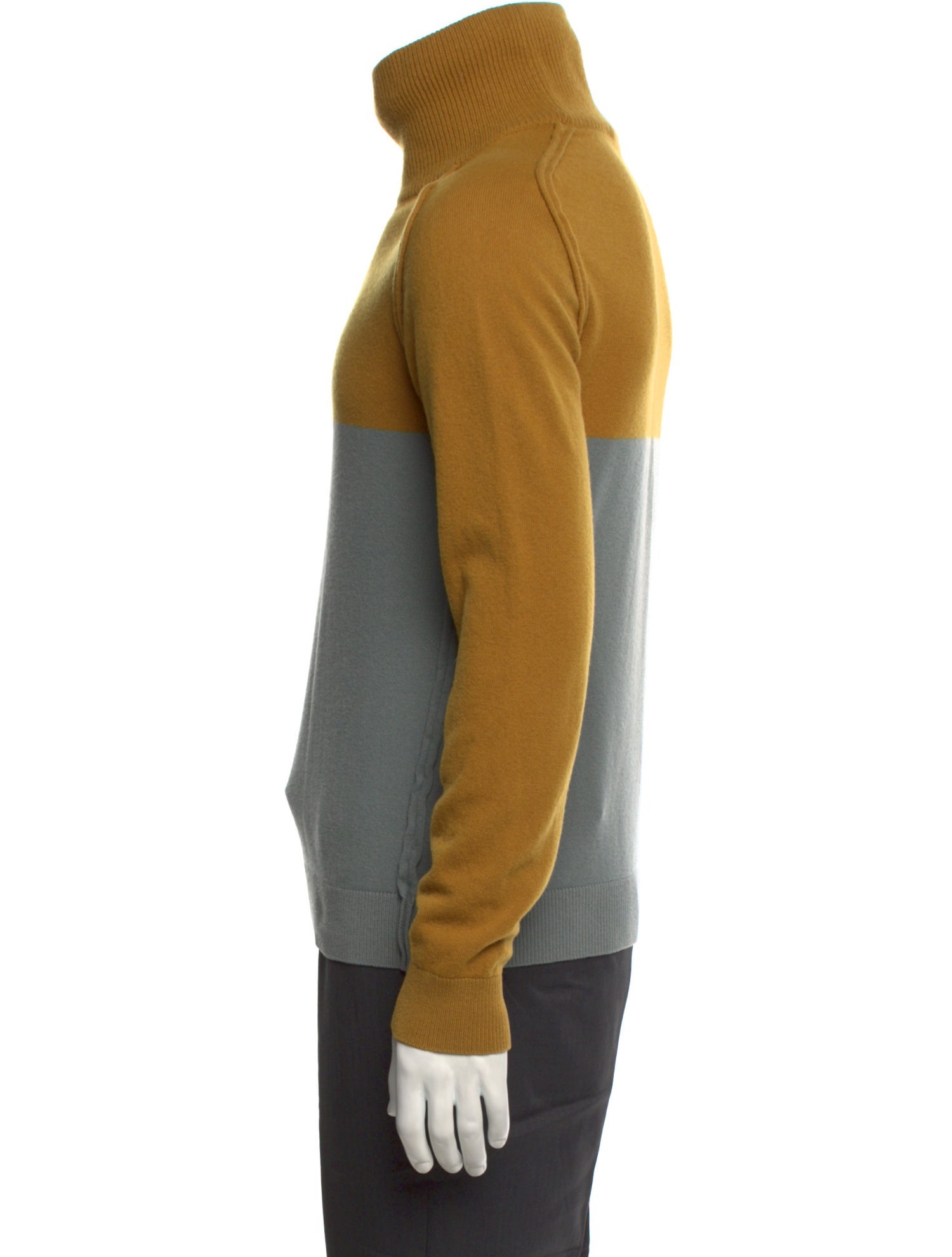 Lanvin Colorblock Pattern Turtleneck Pullover