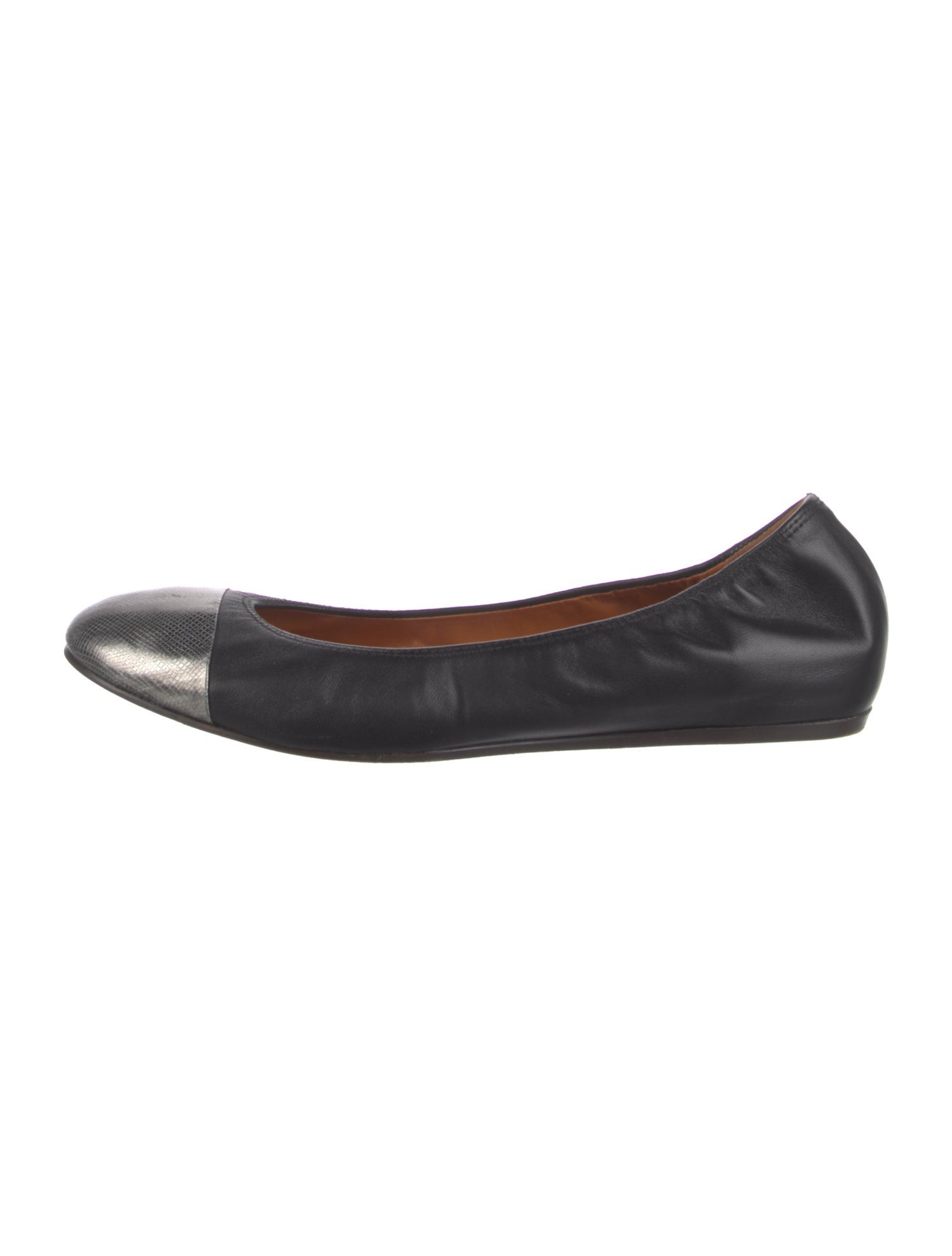 Lanvin Leather Colorblock Pattern Ballet Flats