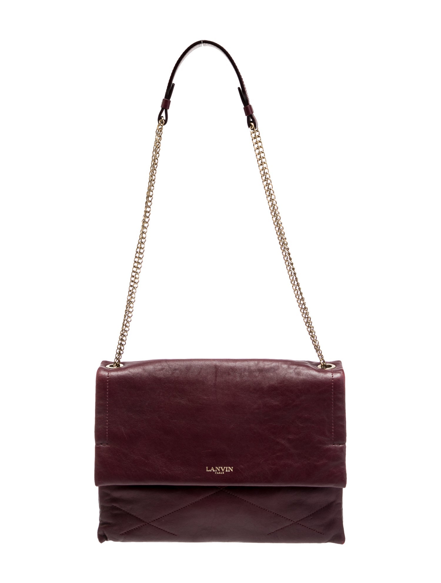 Lanvin Leather Shoulder Bag - Red Shoulder Bags, Handbags