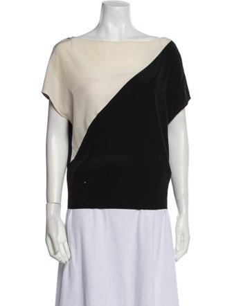 Lanvin Silk Bateau Neckline Top