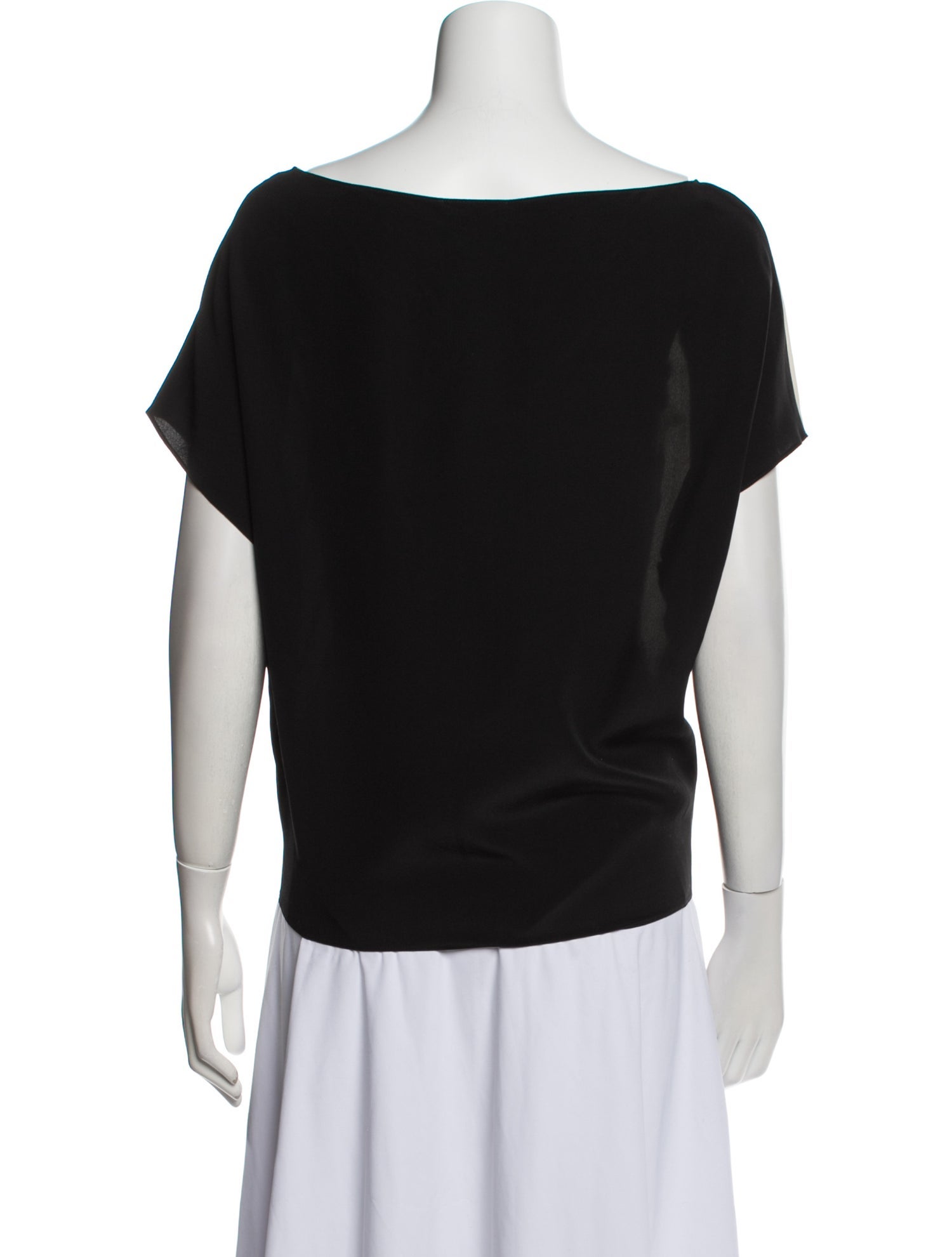 Lanvin Silk Bateau Neckline Top