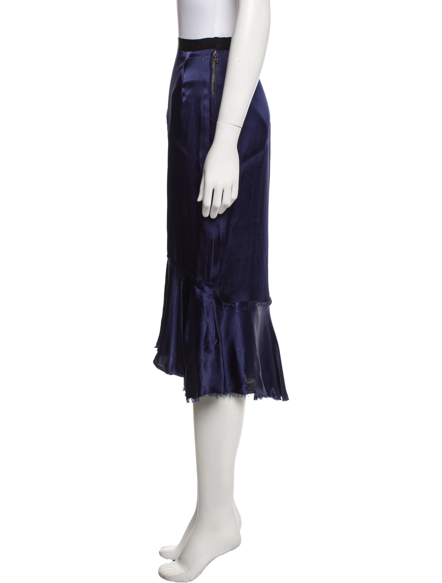 Lanvin Silk Midi Length Skirt