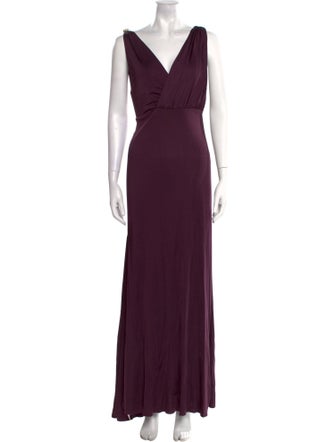 Lanvin V-Neck Long Dress