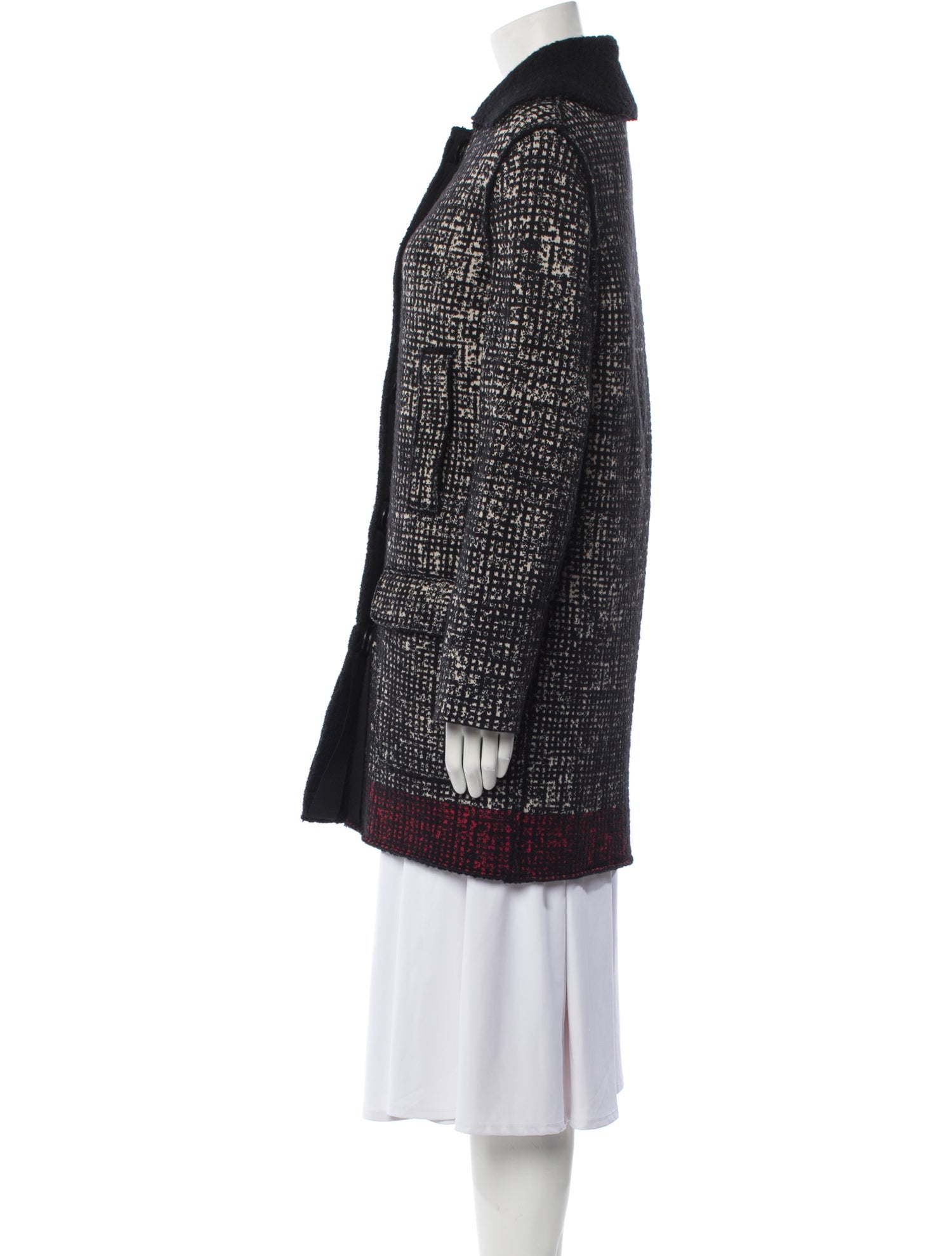 Lanvin Wool Tweed Pattern Coat