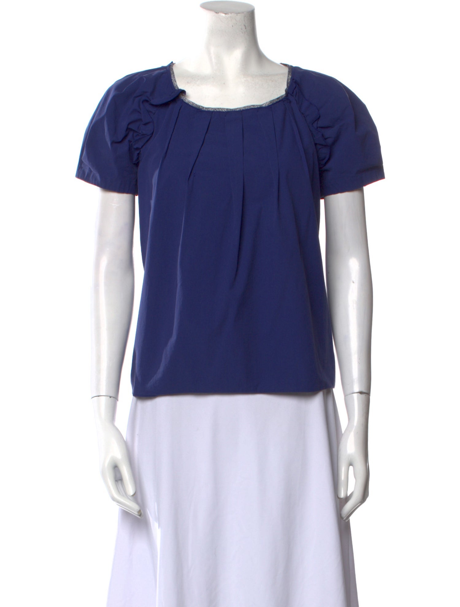 Lanvin Nylon Scoop Neck Top