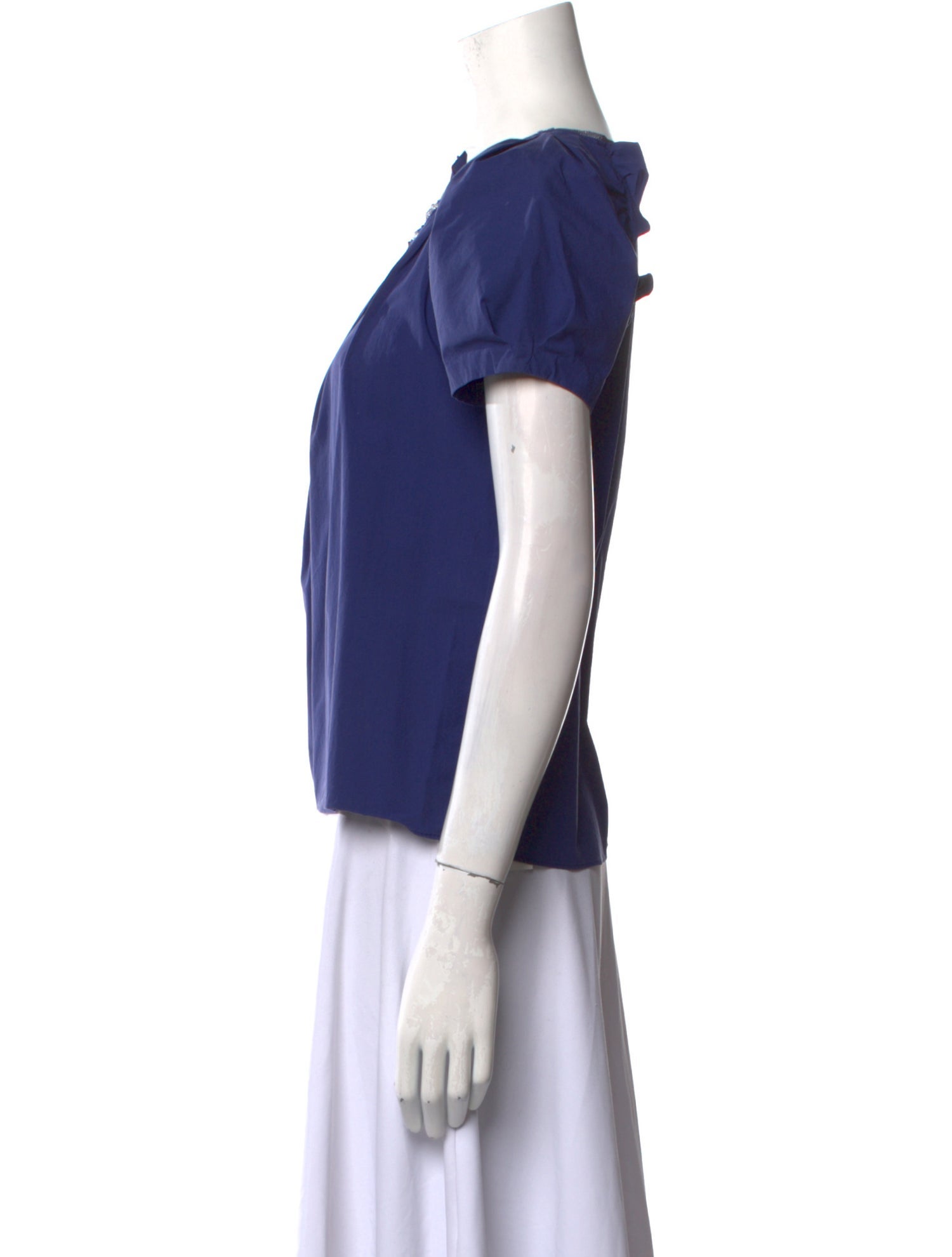 Lanvin Nylon Scoop Neck Top