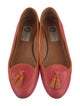 Lanvin Leather Tassel Accents Ballet Flats