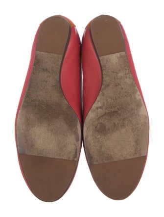 Lanvin Leather Tassel Accents Ballet Flats