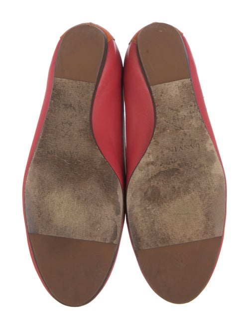 Lanvin Leather Tassel Accents Ballet Flats