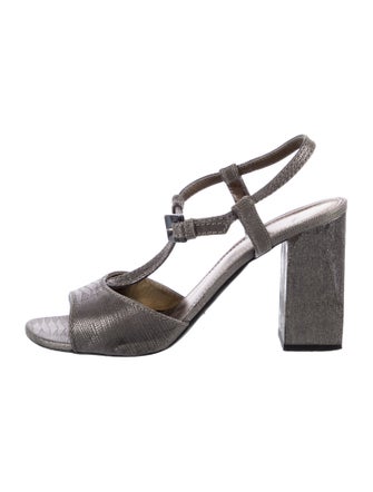 Lanvin Leather T-Strap Sandals