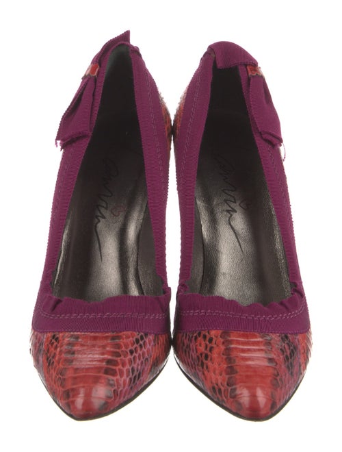 Lanvin Python Animal Print D'Orsay Pumps