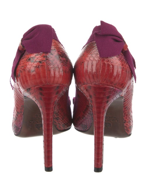 Lanvin Python Animal Print D'Orsay Pumps