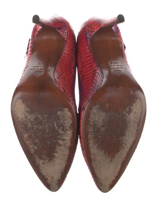 Lanvin Python Animal Print D'Orsay Pumps