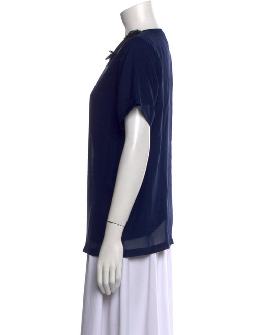 Lanvin Silk Scoop Neck T-Shirt