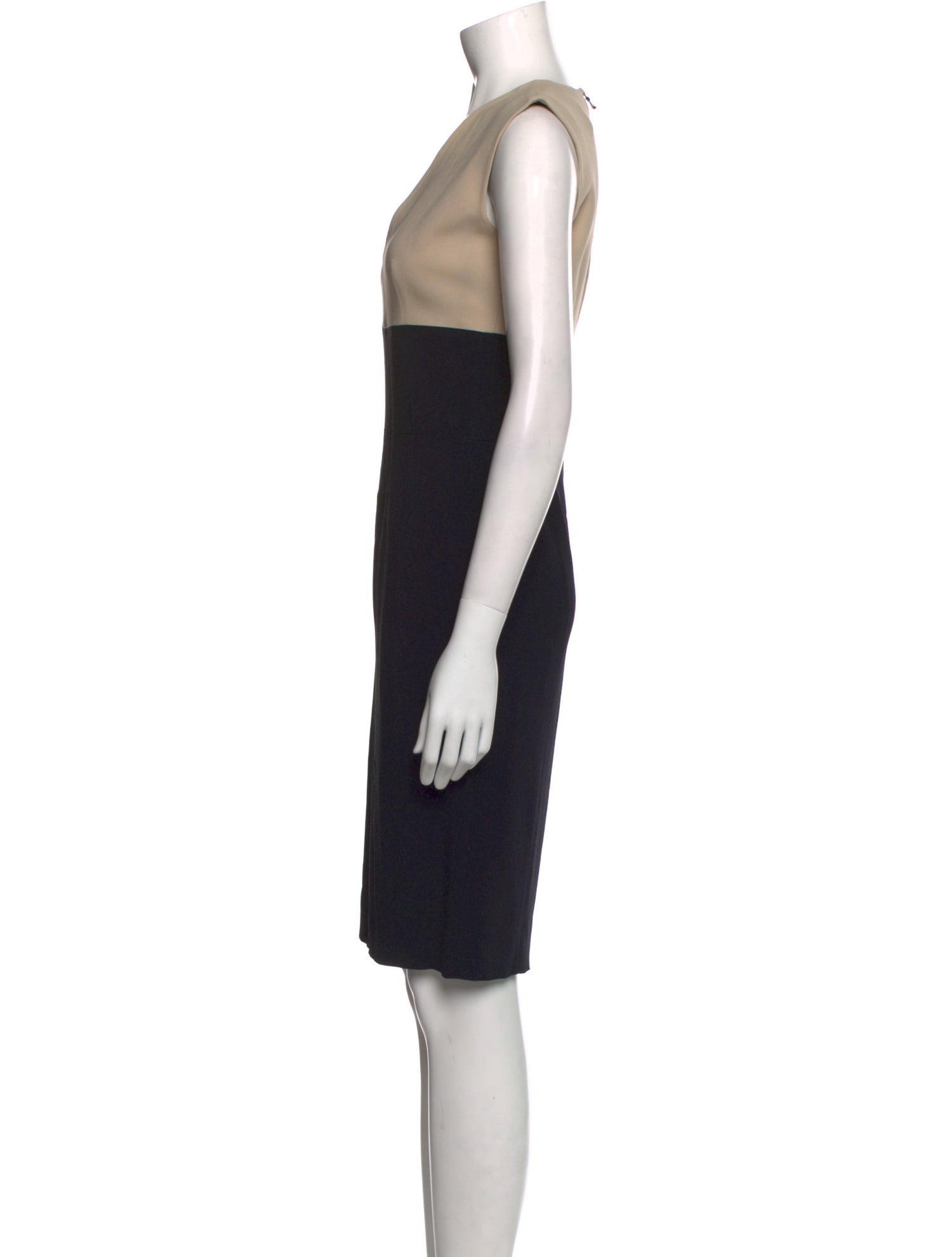 Lanvin Colorblock Pattern Knee-Length Dress