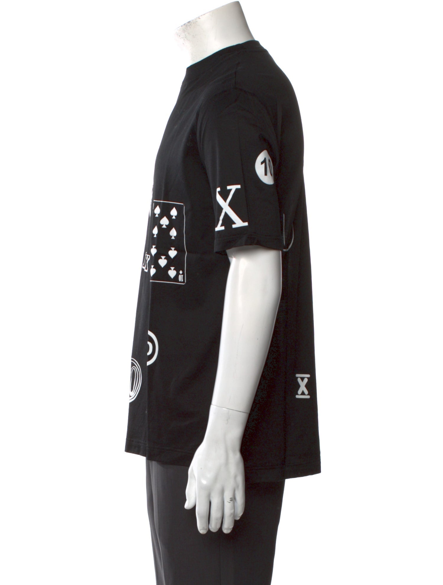 Lanvin Graphic Print Short Sleeve Denim Shirt