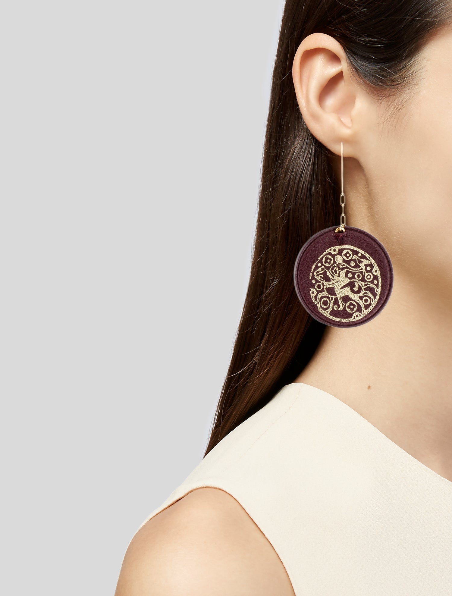 Lanvin Leather Drop Earrings
