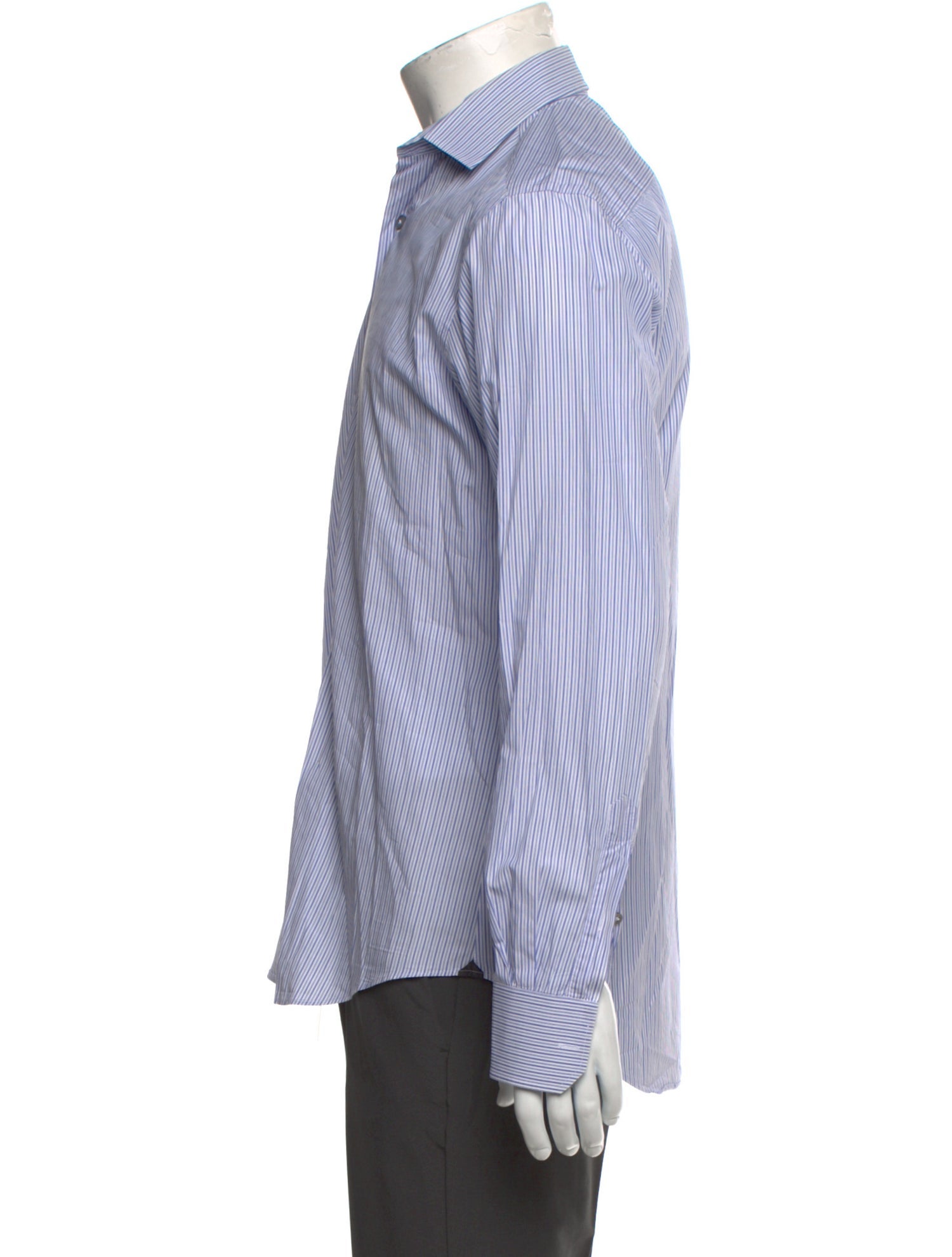 Lanvin Striped Long Sleeve Dress Shirt