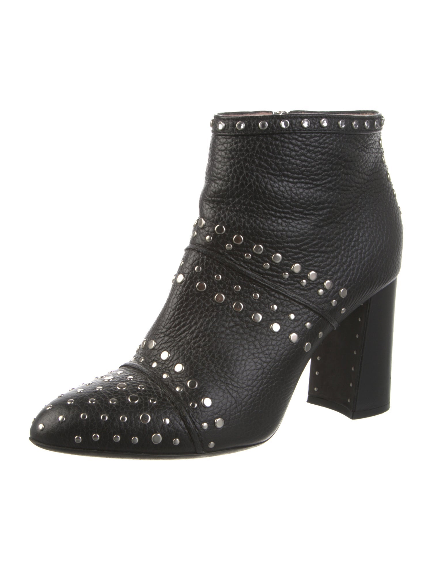 Lanvin Leather Studded Accents Boots