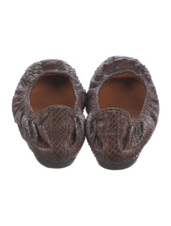 Lanvin Python Animal Print Ballet Flats