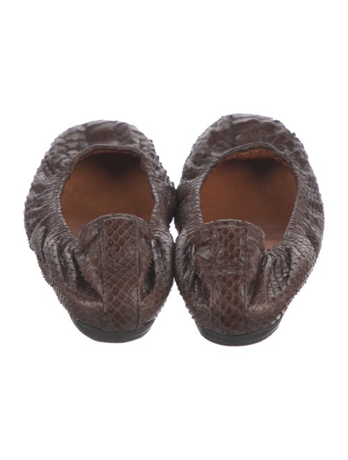 Lanvin Python Animal Print Ballet Flats