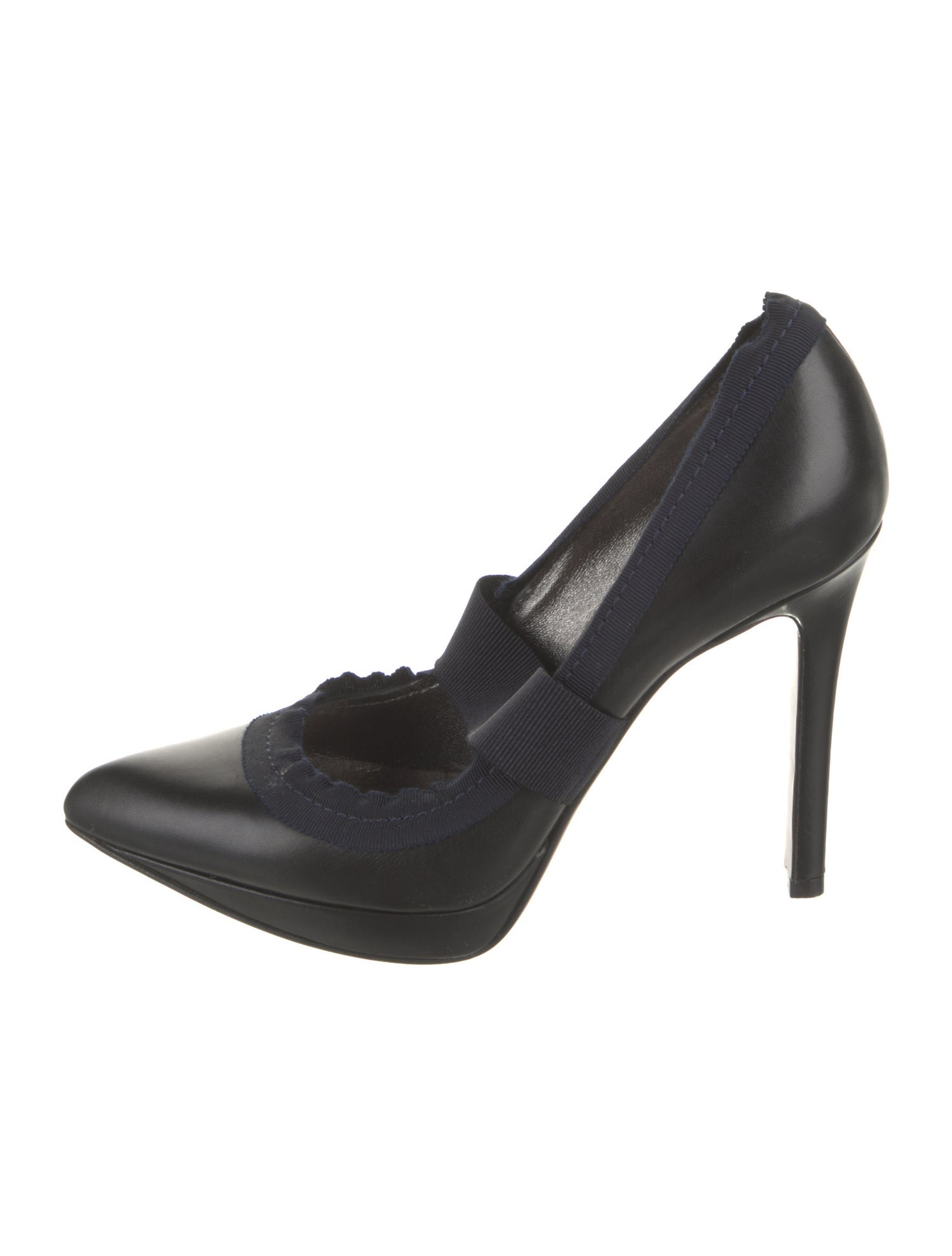 Lanvin Leather Bow Accents Pumps