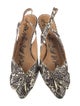 Lanvin Snakeskin Animal Print Slingback Pumps