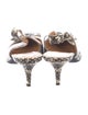 Lanvin Snakeskin Animal Print Slingback Pumps