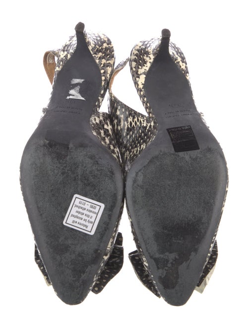 Lanvin Snakeskin Animal Print Slingback Pumps