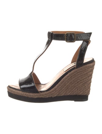 Lanvin Patent Leather T-Strap Sandals