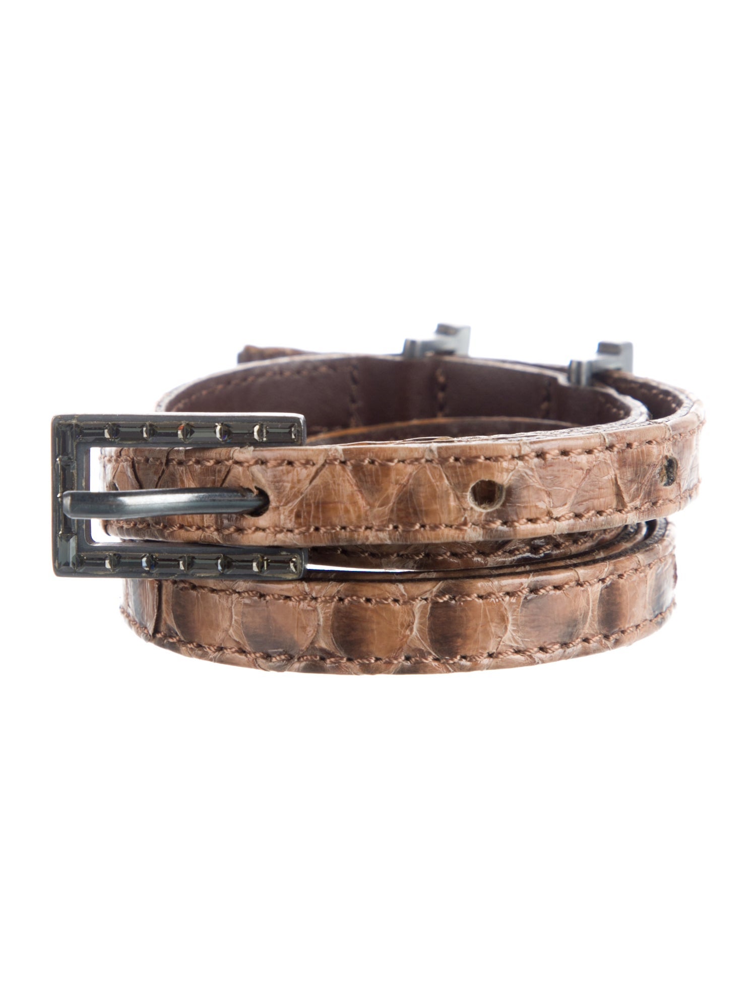 Lanvin Skinny Snakeskin Belt