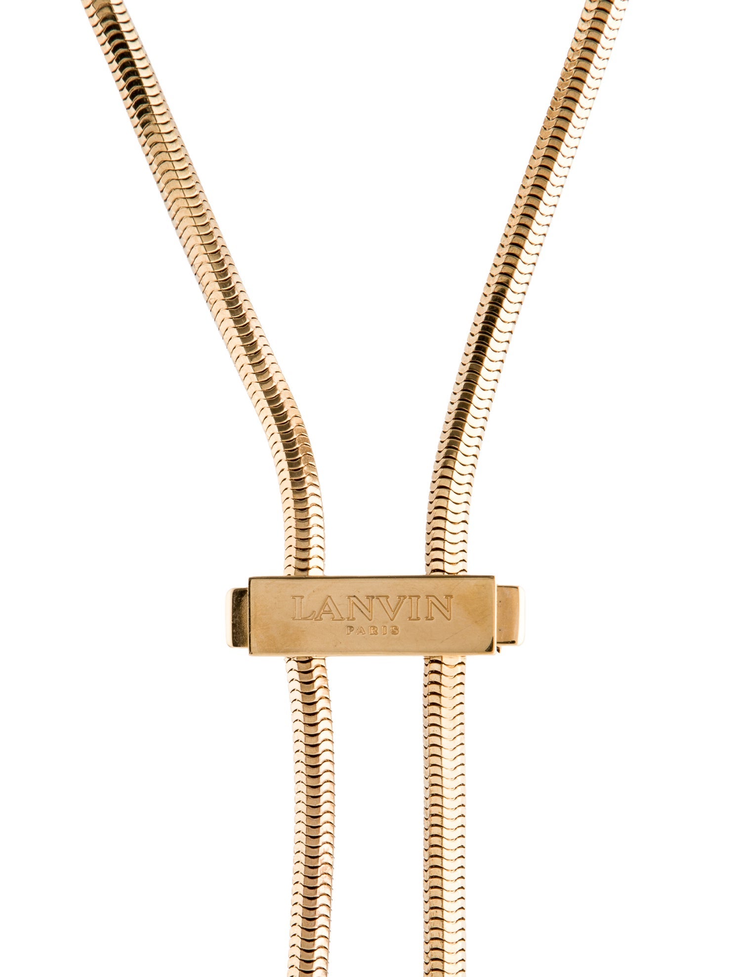 Lanvin Snake Chain Bolo Necklace