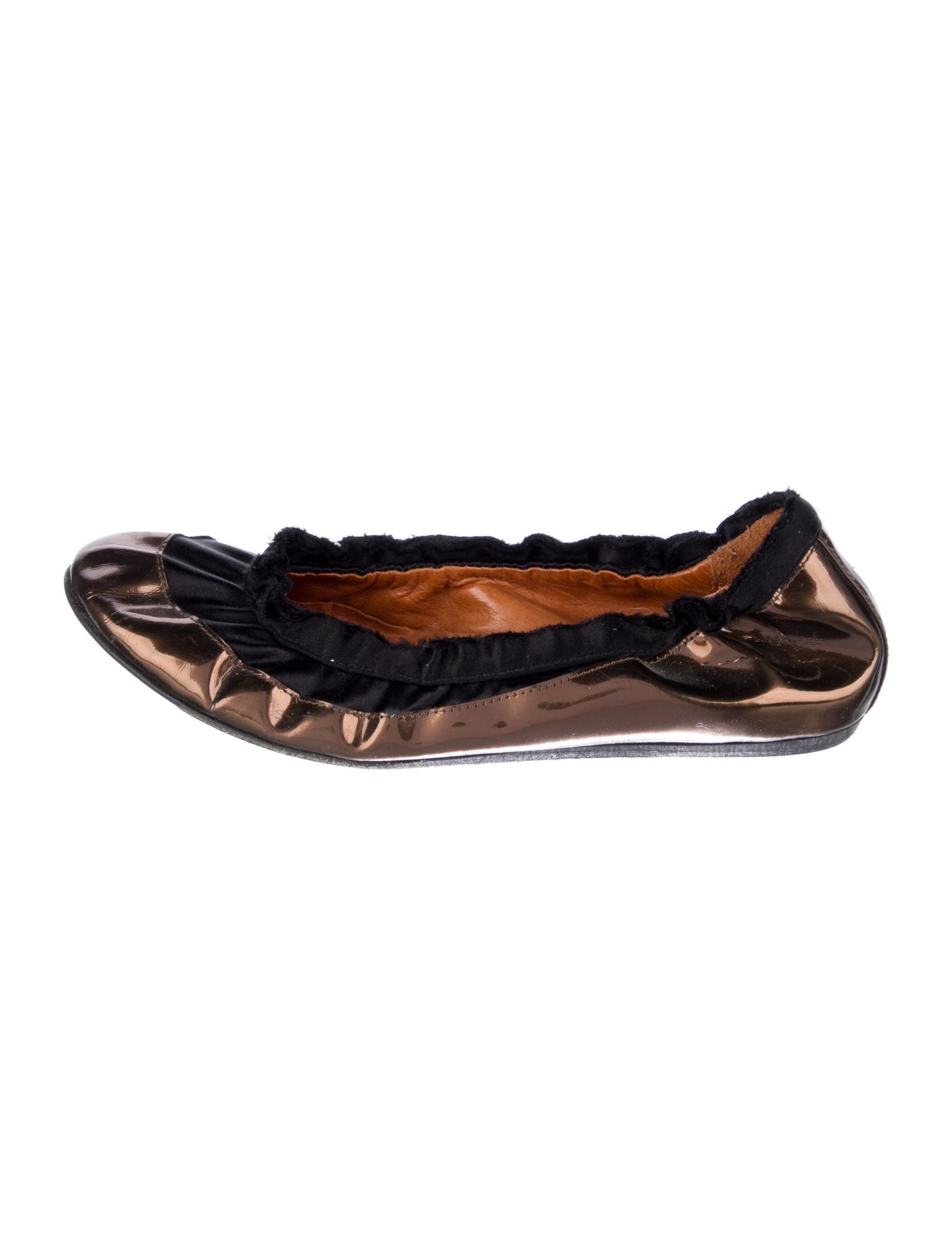 Lanvin Patent Leather Printed Ballet Flats