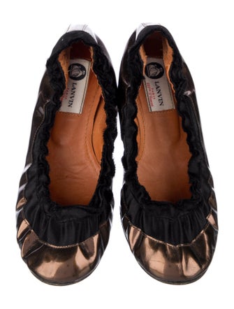Lanvin Patent Leather Printed Ballet Flats