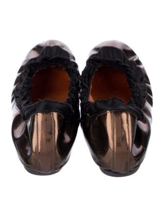 Lanvin Patent Leather Printed Ballet Flats