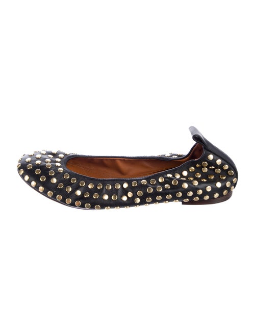Lanvin Leather Polka Dot Print Ballet Flats