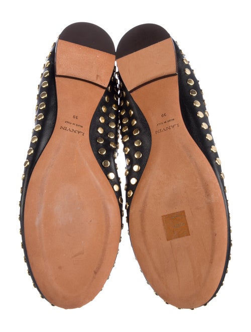 Lanvin Leather Polka Dot Print Ballet Flats