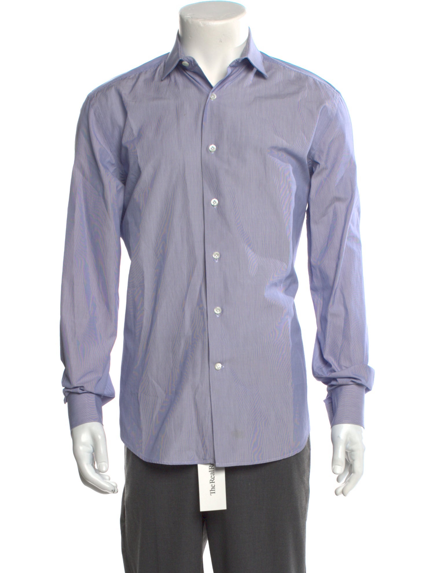 Lanvin Striped Long Sleeve Dress Shirt