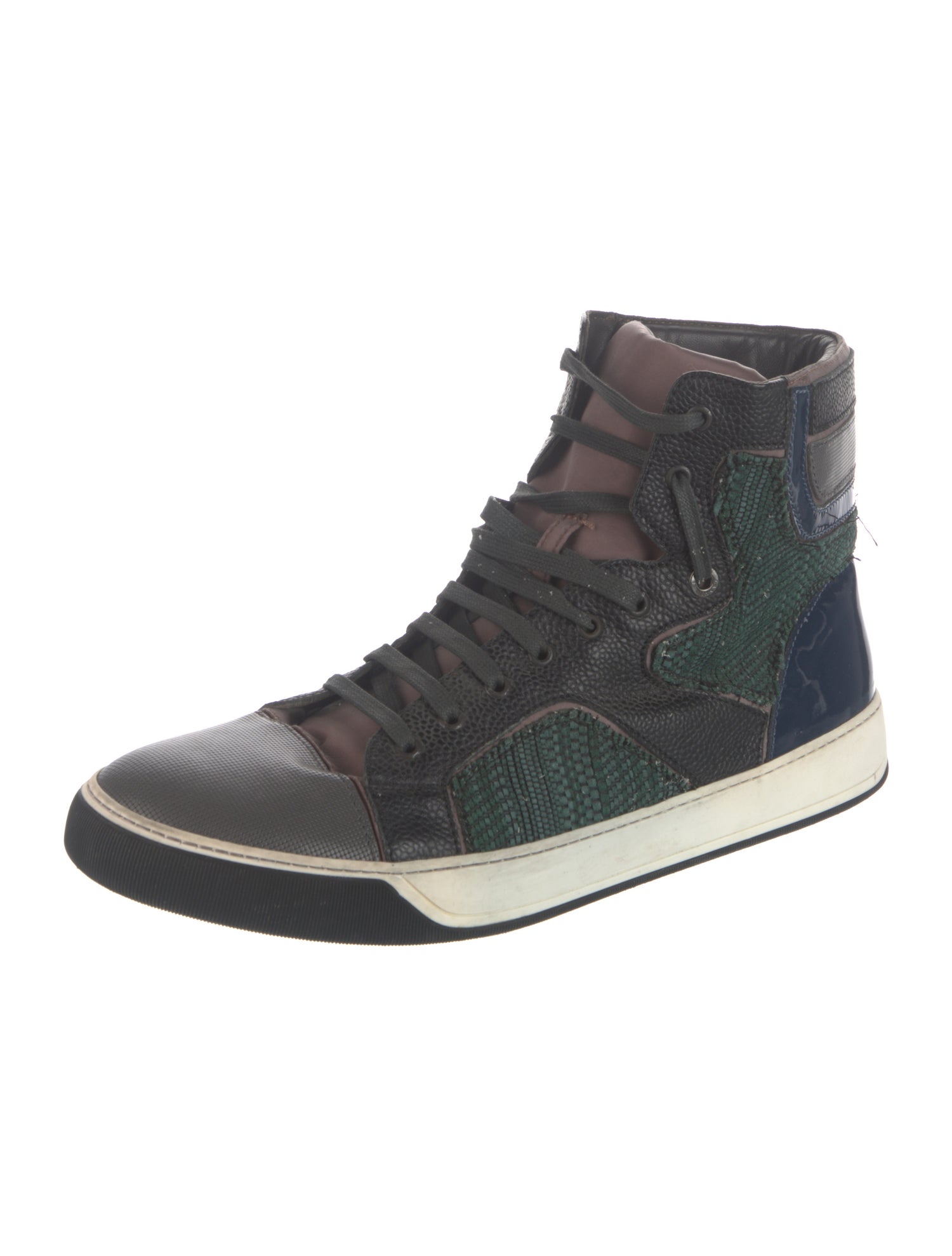 Lanvin Leather Printed Sneakers
