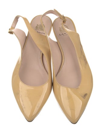 Lanvin Patent Leather Slingback Flats