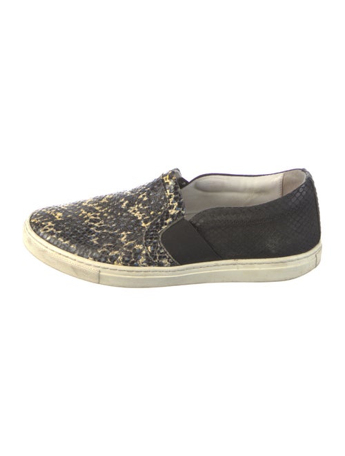 Lanvin Leather Animal Print Loafers