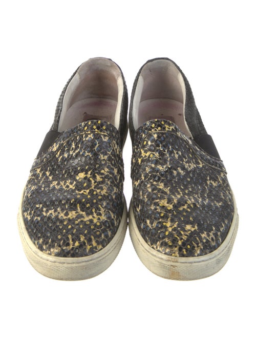 Lanvin Leather Animal Print Loafers