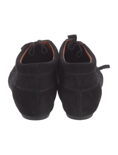 Lanvin Suede Grosgrain Trim Lace-Up Boots