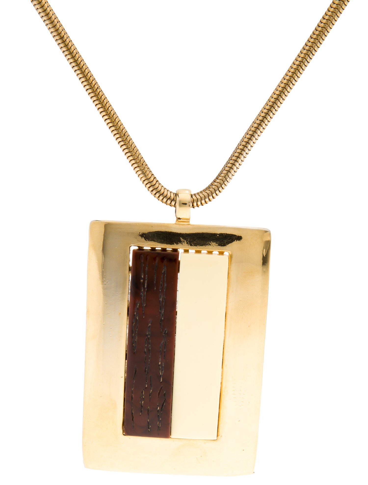 Lanvin Resin Pendant Necklace