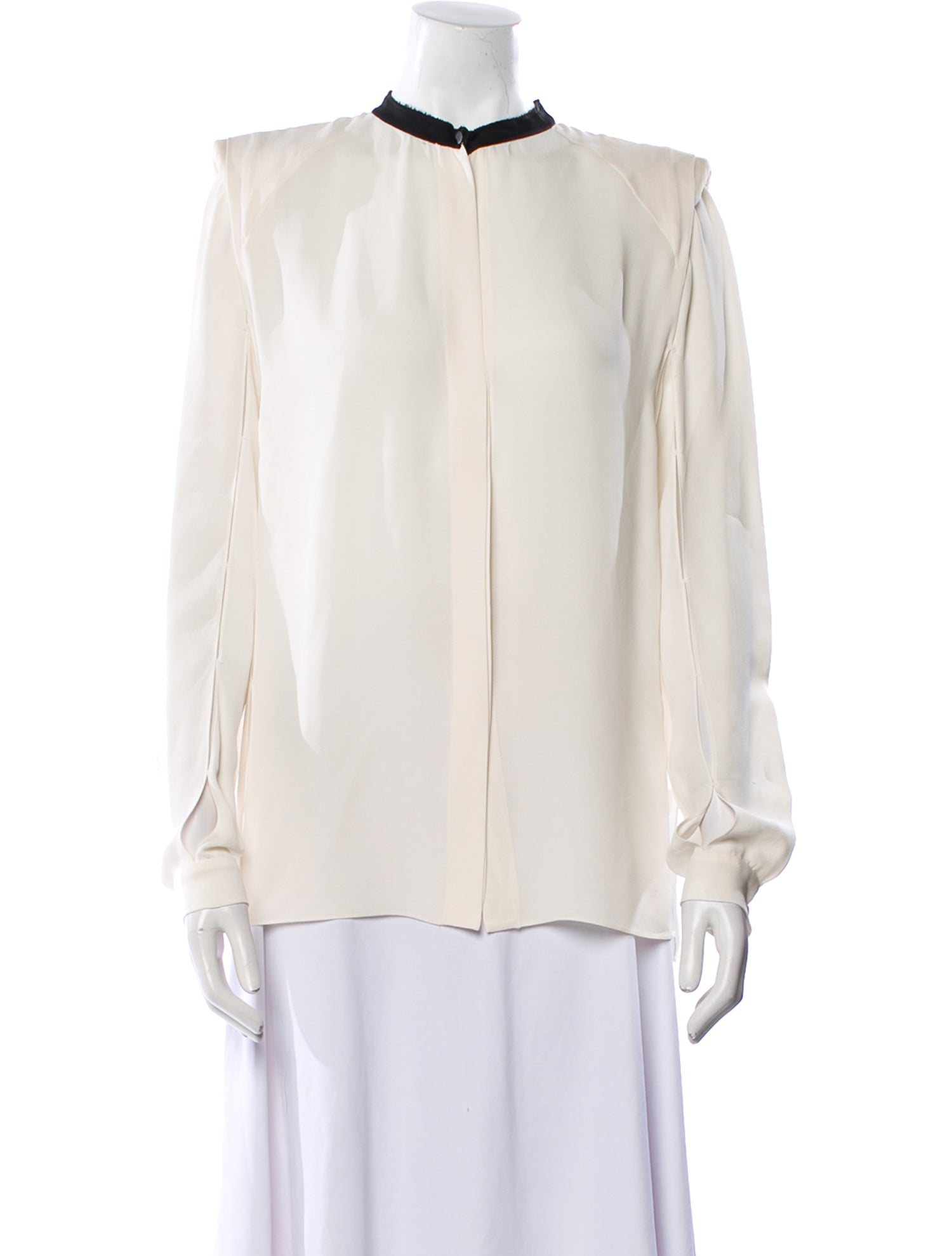 Lanvin Silk Mock Neck Blouse