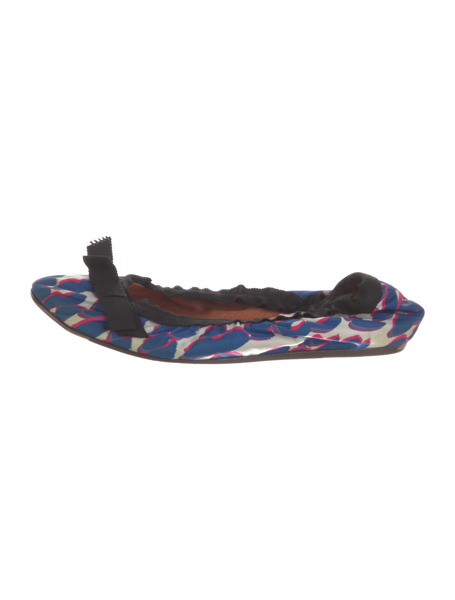 Lanvin Printed Bow Accents Ballet Flats