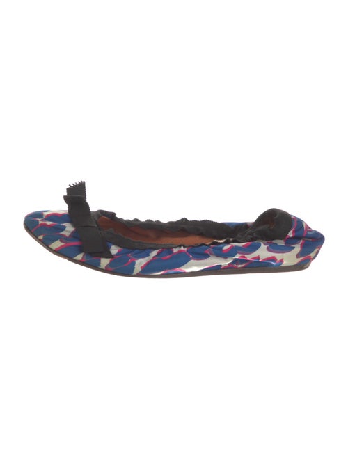 Lanvin Printed Bow Accents Ballet Flats